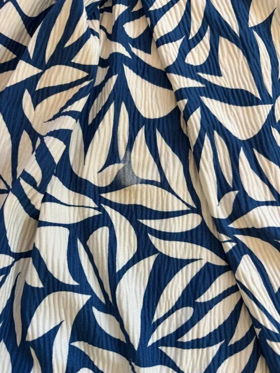 Tribal Jeans Knit Dress with Back Placket White and Blue Leaf Size XL - Picture 5 of 5